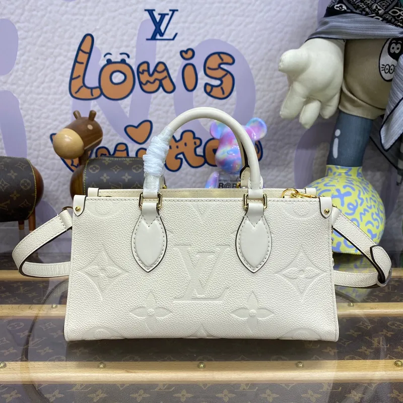 LV M23698 Louis Vuitton OnTheGo Východ-Západ Tote Bag Krémový