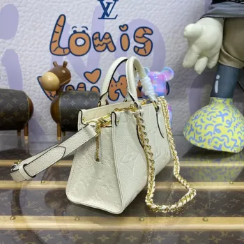 LV M23698 Louis Vuitton OnTheGo Východ-Západ Tote Bag Krémový