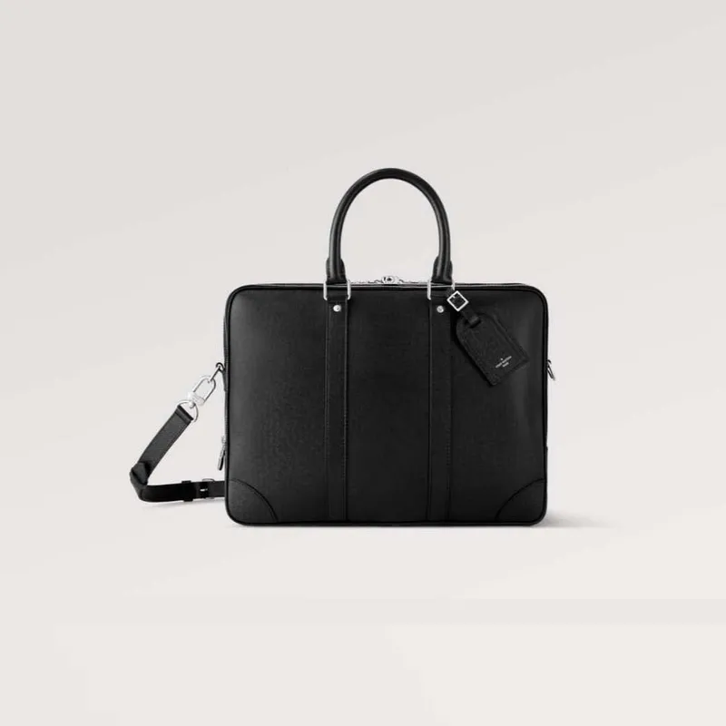 LV M30967 Louis Vuitton Porte Documents Voyage GM Ta ga hovězí kůže Černá