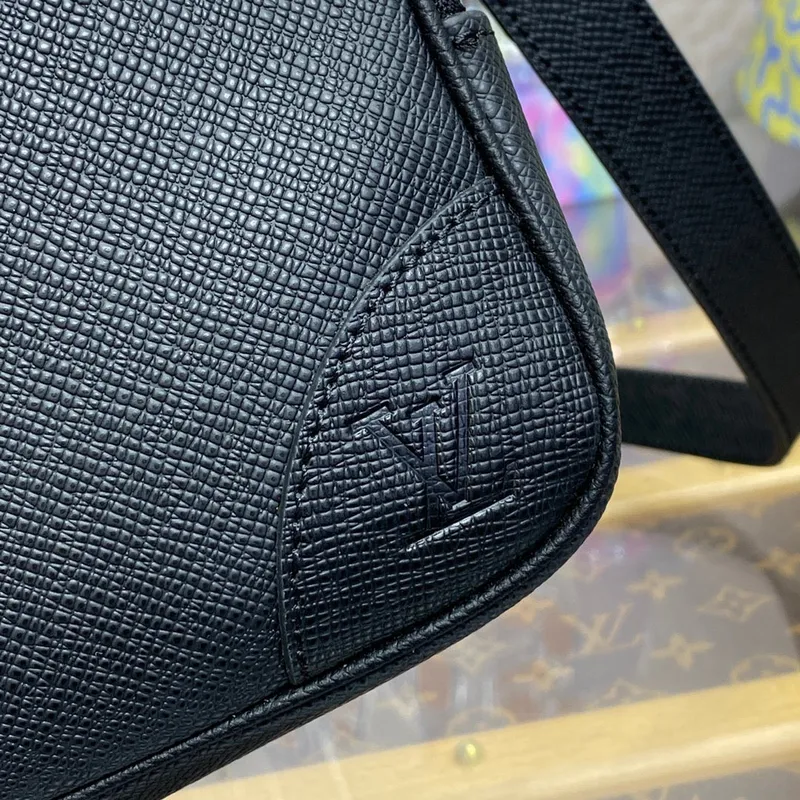 LV M30967 Louis Vuitton Porte Documents Voyage GM Ta ga hovězí kůže Černá