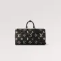 LV M46670 Louis Vuitton Keepall Bandoulière 45 Taška Černá/Beige