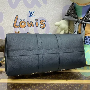 LV M46670 Louis Vuitton Keepall Bandoulière 45 Taška Černá/Beige