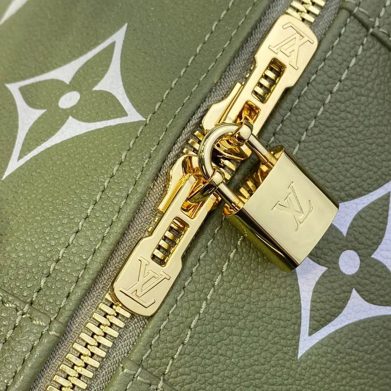 LV M46671 Louis Vuitton Keepall Bandoulière 45 Taška Khaki Fango/Crème