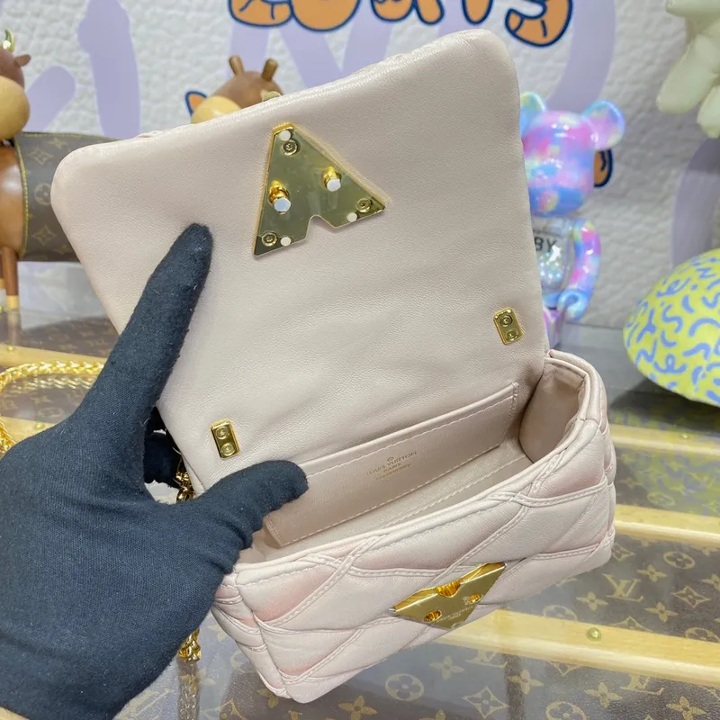 LV M82752 Louis Vuitton Pico GO 14 Taška Béžová/Růžová