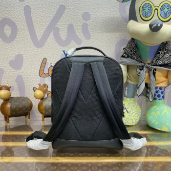 LV M30977 Louis Vuitton Avenue Batoh Taiga hovězí kůže Černý