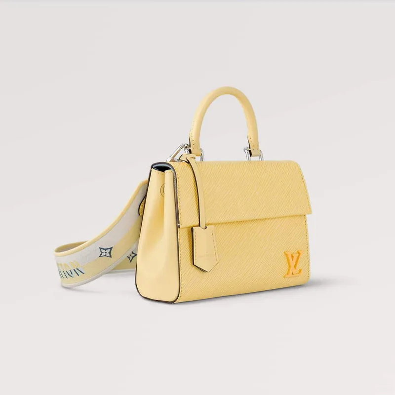 LV M22616 Louis Vuitton Cluny Mini Epi Kožená Taška Jaune Plume Žlutá