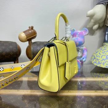 LV M22616 Louis Vuitton Cluny Mini Epi Kožená Taška Jaune Plume Žlutá