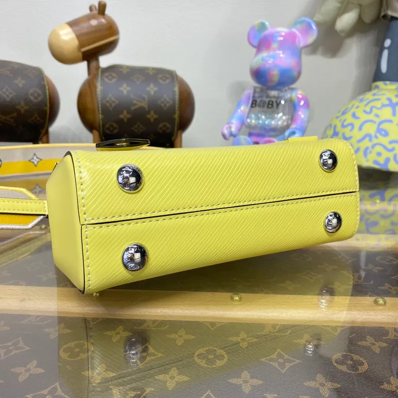LV M22616 Louis Vuitton Cluny Mini Epi Kožená Taška Jaune Plume Žlutá