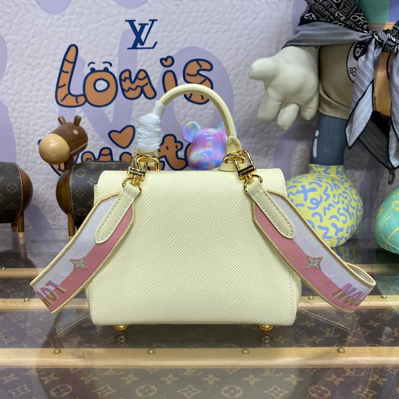 LV M22946 Louis Vuitton Cluny Mini Epi Kožená Taška Quartz Bílá