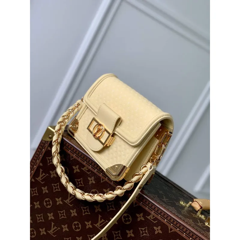 LV M22597 Louis Vuitton Mini Dauphine Černá Žlutá