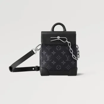 LV M82774 Louis Vuitton Nano Steamer Bag Monogram Eclipse potažená plátno