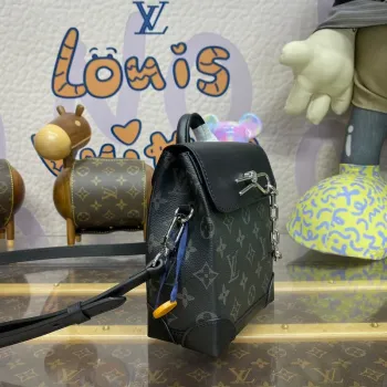 LV M82774 Louis Vuitton Nano Steamer Bag Monogram Eclipse potažená plátno