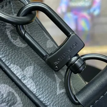 LV M46795 Louis Vuitton Steamer Messenger Bag Monogram Eclipse potažená plátno