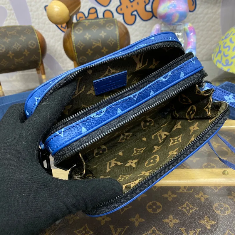 LV M82801 Louis Vuitton Nano Alpha Bag Atlantická modrá