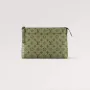 LV M82800 Louis Vuitton Pochette Voyage Souple Khaki Zelená/Vermilion Červená