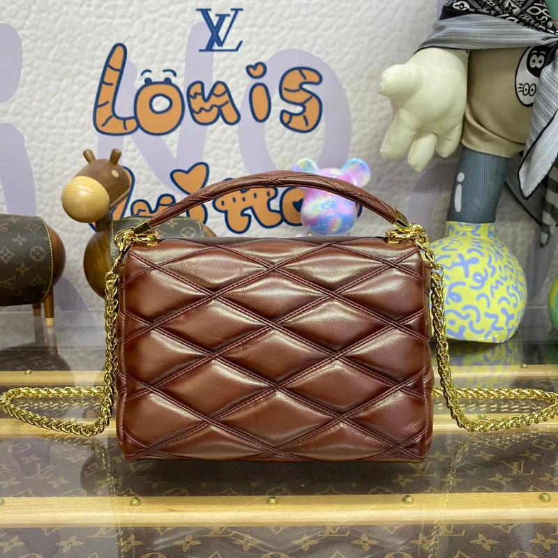 LV M23601 Louis Vuitton GO 14 MM Taška Uzená Tan