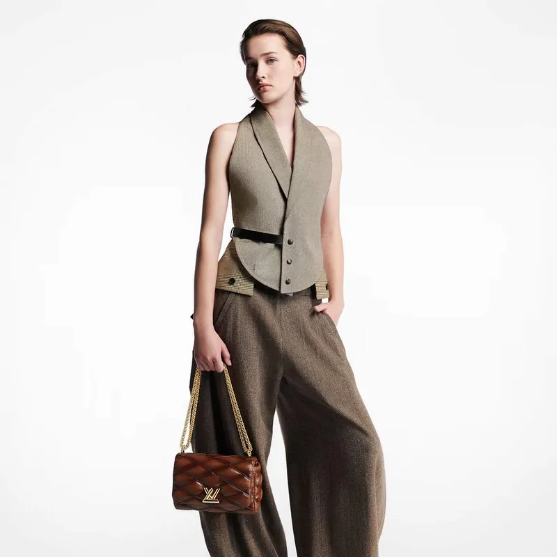 LV M23601 Louis Vuitton GO 14 MM Taška Uzená Tan