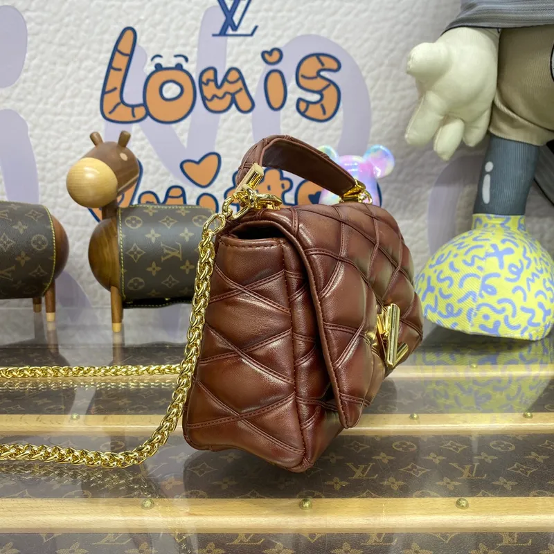 LV M23601 Louis Vuitton GO 14 MM Taška Uzená Tan