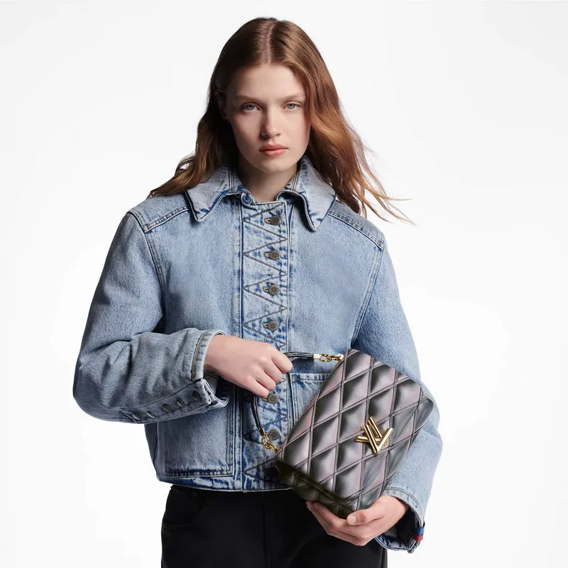 LV M23569 Louis Vuitton GO 14 MM Taška Černá / Růžová