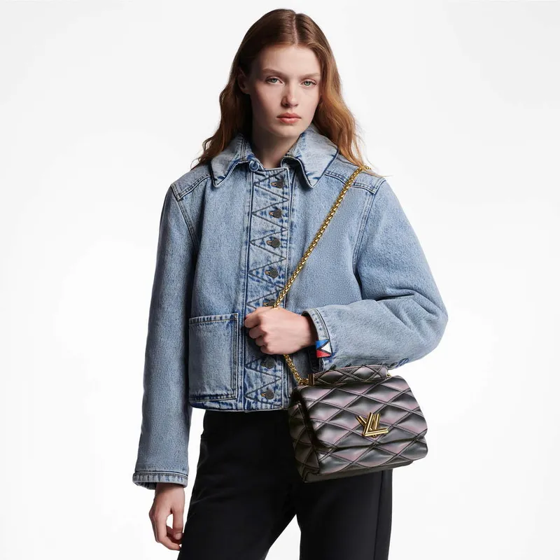 LV M23569 Louis Vuitton GO 14 MM Taška Černá / Růžová