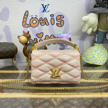 LV M23568 Louis Vuitton GO 14 MM Taška Béžová Růžová