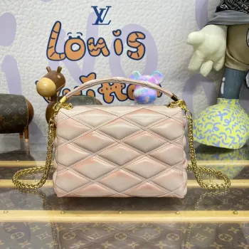 LV M23568 Louis Vuitton GO 14 MM Taška Béžová Růžová