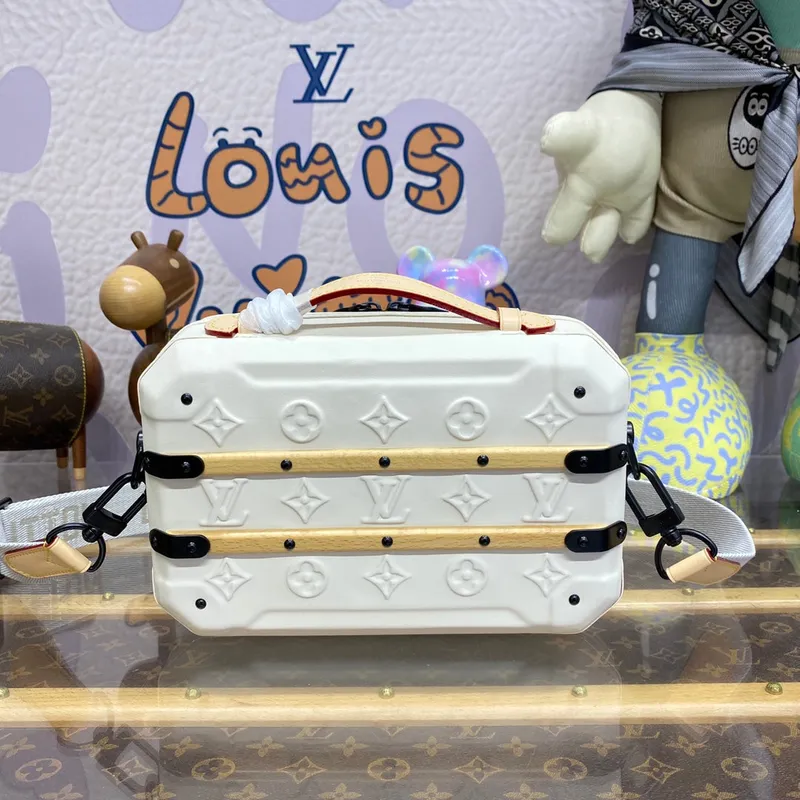 LV M21950 Louis Vuitton Future Trunk Bag Kůže telecí Bílá