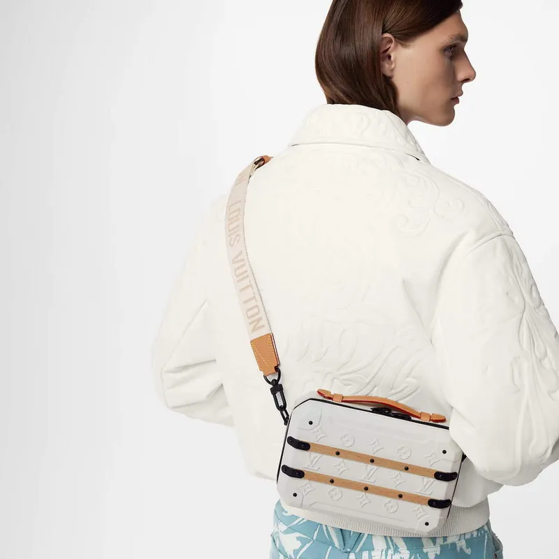 LV M21950 Louis Vuitton Future Trunk Bag Kůže telecí Bílá