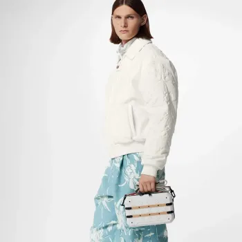 LV M21950 Louis Vuitton Future Trunk Bag Kůže telecí Bílá
