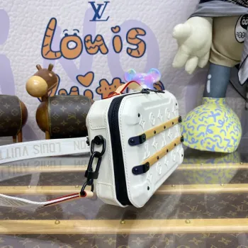 LV M21950 Louis Vuitton Future Trunk Bag Kůže telecí Bílá