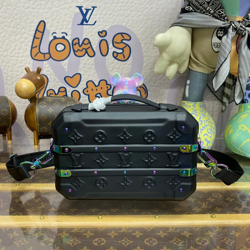 LV M21935 Louis Vuitton Future Trunk Bag Kůže telecí Černá