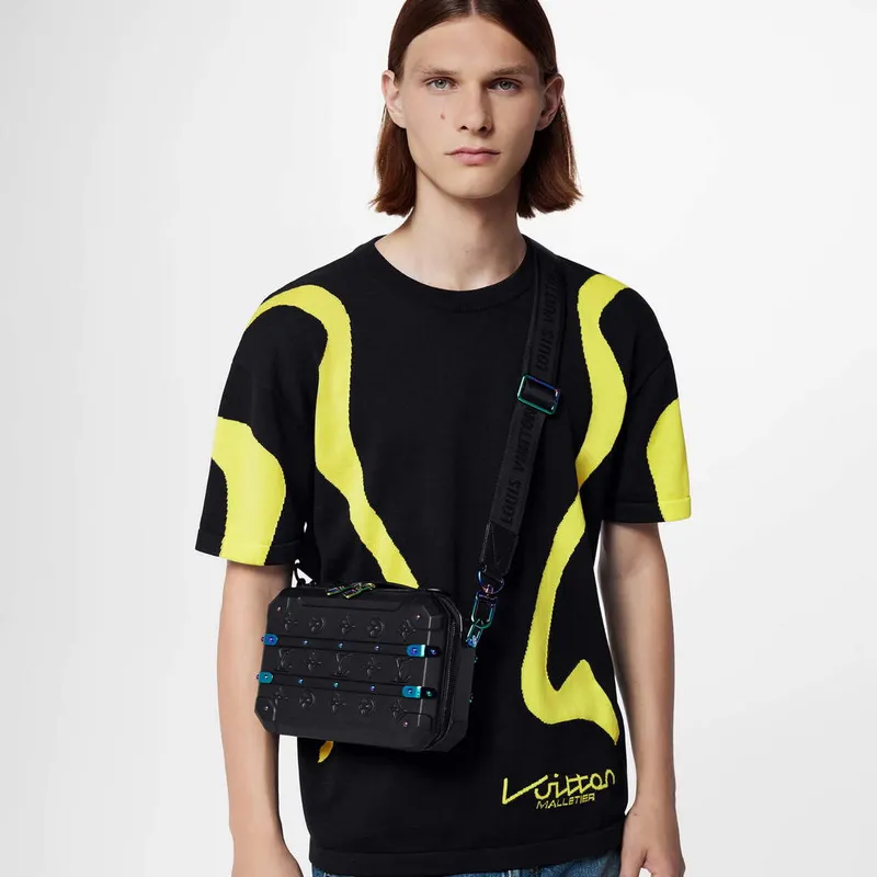 LV M21935 Louis Vuitton Future Trunk Bag Kůže telecí Černá