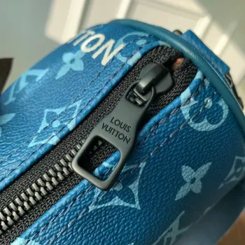 LV M46803 Louis Vuitton Keepall Bandoulière 25 Městská taška Atlantická modrá