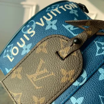 LV M46803 Louis Vuitton Keepall Bandoulière 25 Městská taška Atlantická modrá