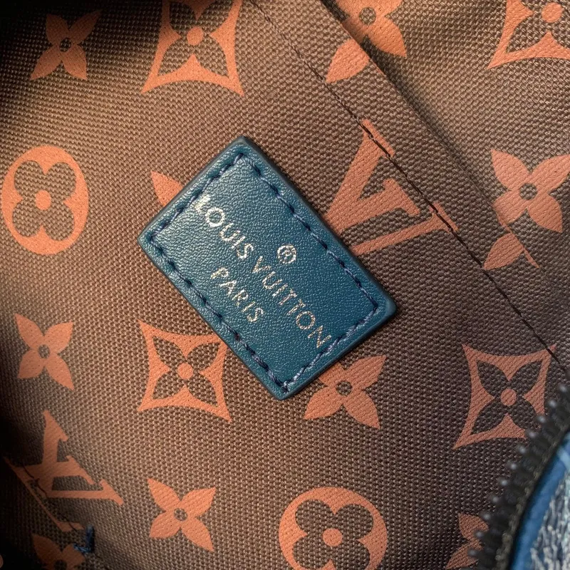 LV M46803 Louis Vuitton Keepall Bandoulière 25 Městská taška Atlantická modrá