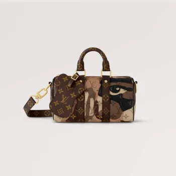 LV M46678 Louis Vuitton Keepall Bandoulière 25 Taška Hnědá