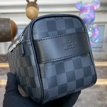 LV N47625 Louis Vuitton Toaletní taška Damier Graphite Canvas