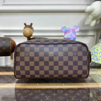 LV N40127 Louis Vuitton Dopp Kit Toaletní taška Damier Ebene Canvas