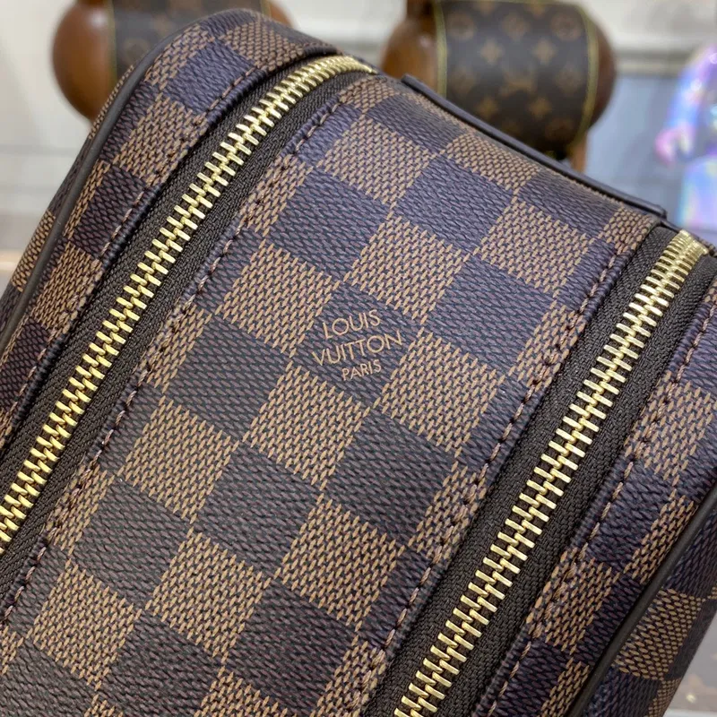 LV N40127 Louis Vuitton Dopp Kit Toaletní taška Damier Ebene Canvas