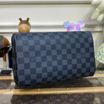 LV N40127 Louis Vuitton Dopp Kit Toaletní taška Damier Graphite Canvas