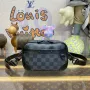 LV M82542 Louis Vuitton Alpha Nano Bag Damier Canvas Černá