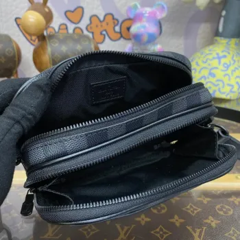 LV M82542 Louis Vuitton Alpha Nano Bag Damier Canvas Černá
