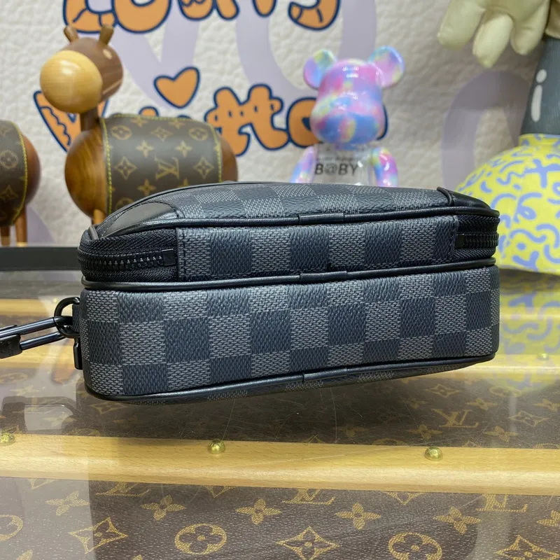 LV M82542 Louis Vuitton Alpha Nano Bag Damier Canvas Černá