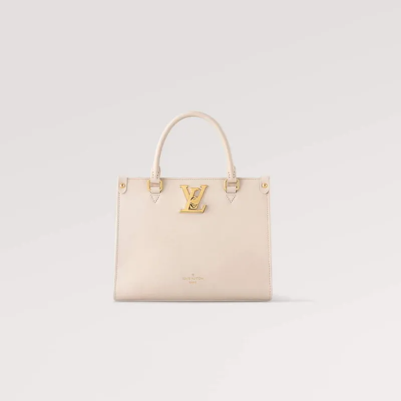 LV M23637 Louis Vuitton  Lock & Go Bag Lockme z jemné telecí kůže Quartz White