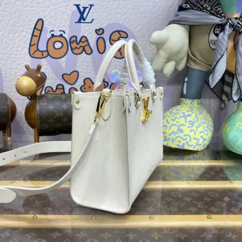 LV M23637 Louis Vuitton  Lock & Go Bag Lockme z jemné telecí kůže Quartz White