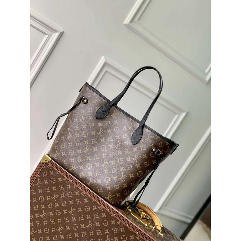 LV M11946 Louis Vuitton Neverfull Inside Out MM Kabelka Černá