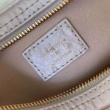 LV N85900 Louis Vuitton Loop Pm Taška z pštrosí kůže Bílá perla