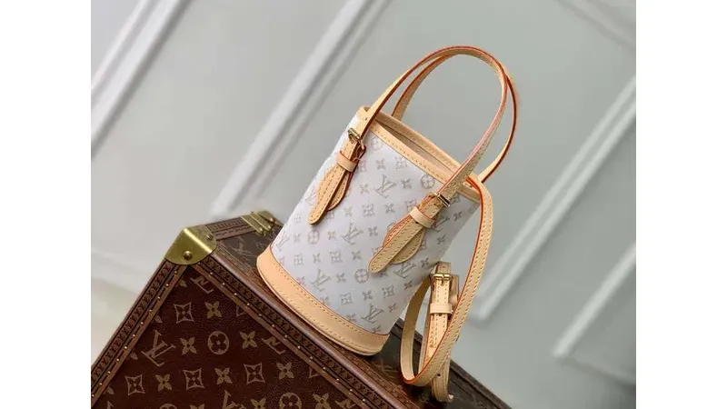 Louis Vuitton Nano Bucket Bag Mastic (M12317) — Compact Luxury for FW24
