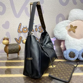 LV M25143 Louis Vuitton CarryAll Dark MM Taška Černá