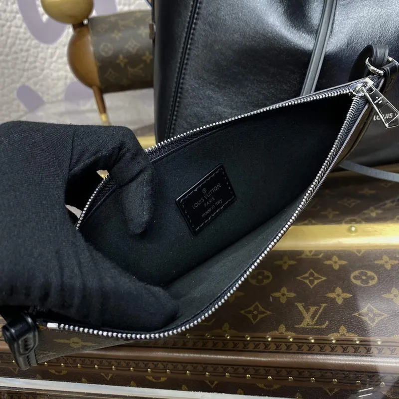 LV M25143 Louis Vuitton CarryAll Dark MM Taška Černá